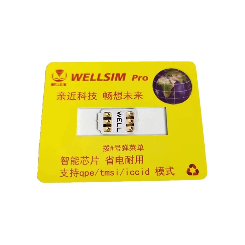WELLSIM PRO 5G QPE/TMSI/ICCID TARJETA DE DESBLOQUEO PARA IPHONE