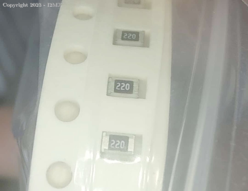 RESISTENCIA SMD 0805 22R0 22OHMS 1% 1/8W - TIRA 10 PIEZAS