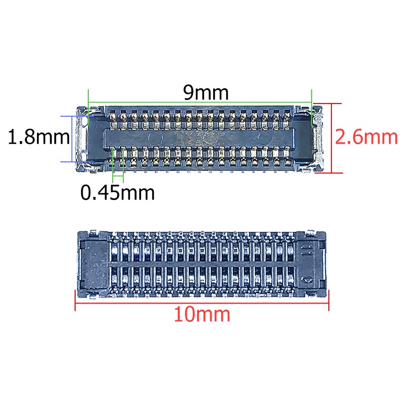CONECTOR FPC HEMBRA 34 PINES 2.6MM X 10MM PARA HUAWEI Y7 2019 Y7 PRIME 2019 Y6 2019 PSMART 2019