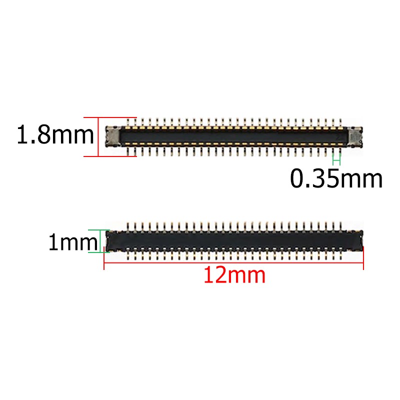 CONECTOR FPC MACHO 60 PINES 1.8MM X 12MM PARA FLEX INTERCONEXION SAMSUNG A01